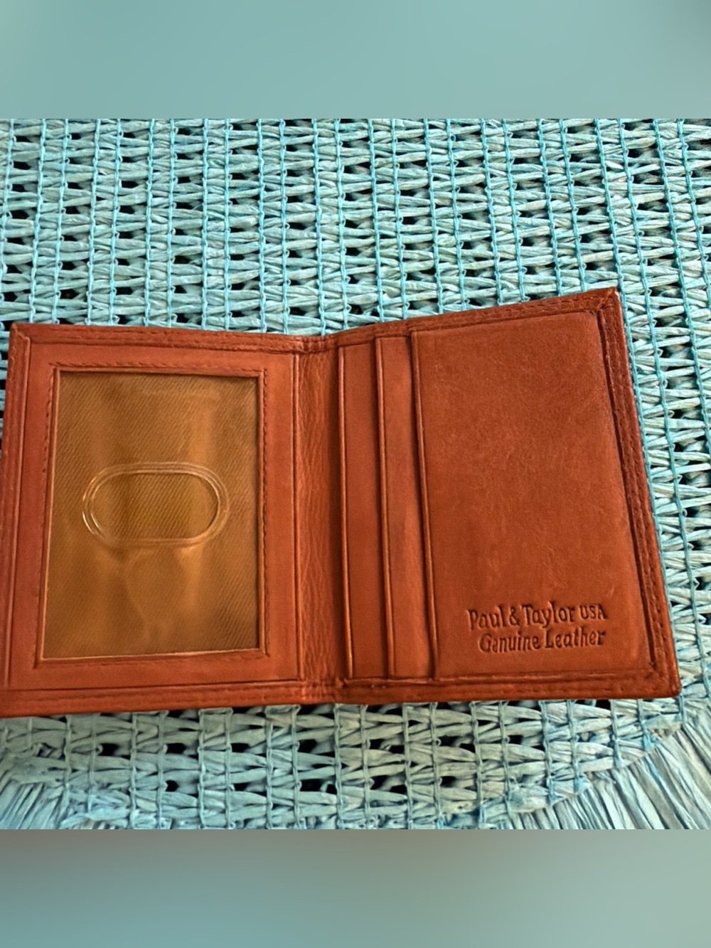 Paul & Taylor Brown Genuine Leather Men’s Bifold ID Wallet